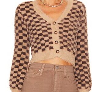 ASTR THE LABEL Check Cardigan Size XL